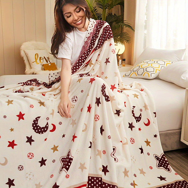 Coral Fleece Throw Blanket Double-Sided Thick Warm Couch Bed Sofa Travel