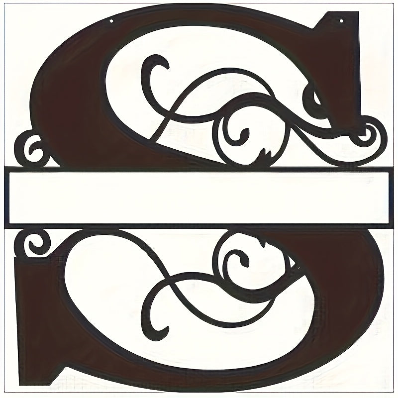 Personalized Last Name Sign with Split Letter Design for Front Door or Garden Decor