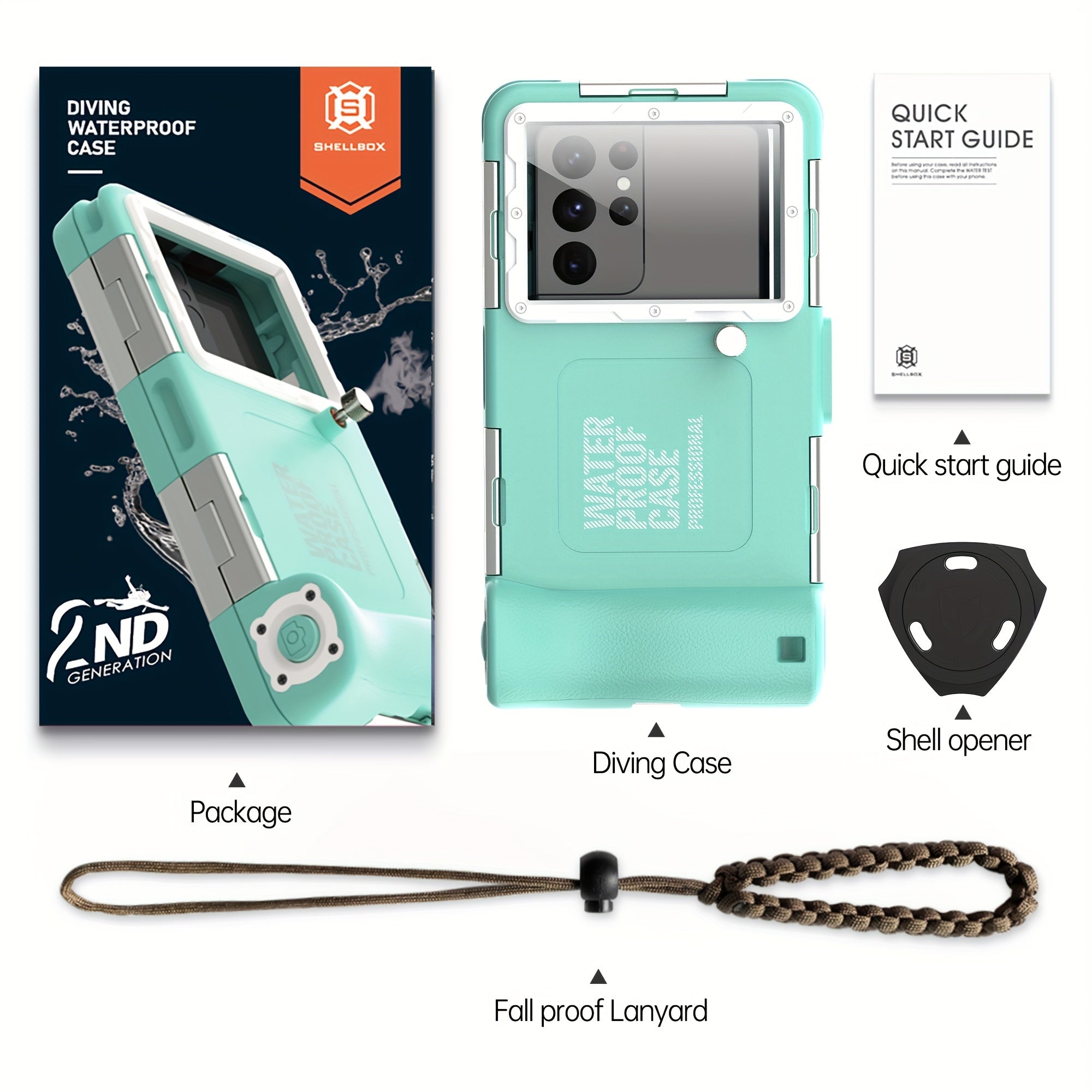 Waterproof Phone Case for Underwater Photography Diving Up to 15m 50ft Durable with Lanyard