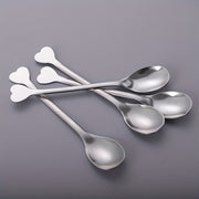 Set of 4 Love Handle Shape Coffee Spoons for Tea, Spices, and Serving