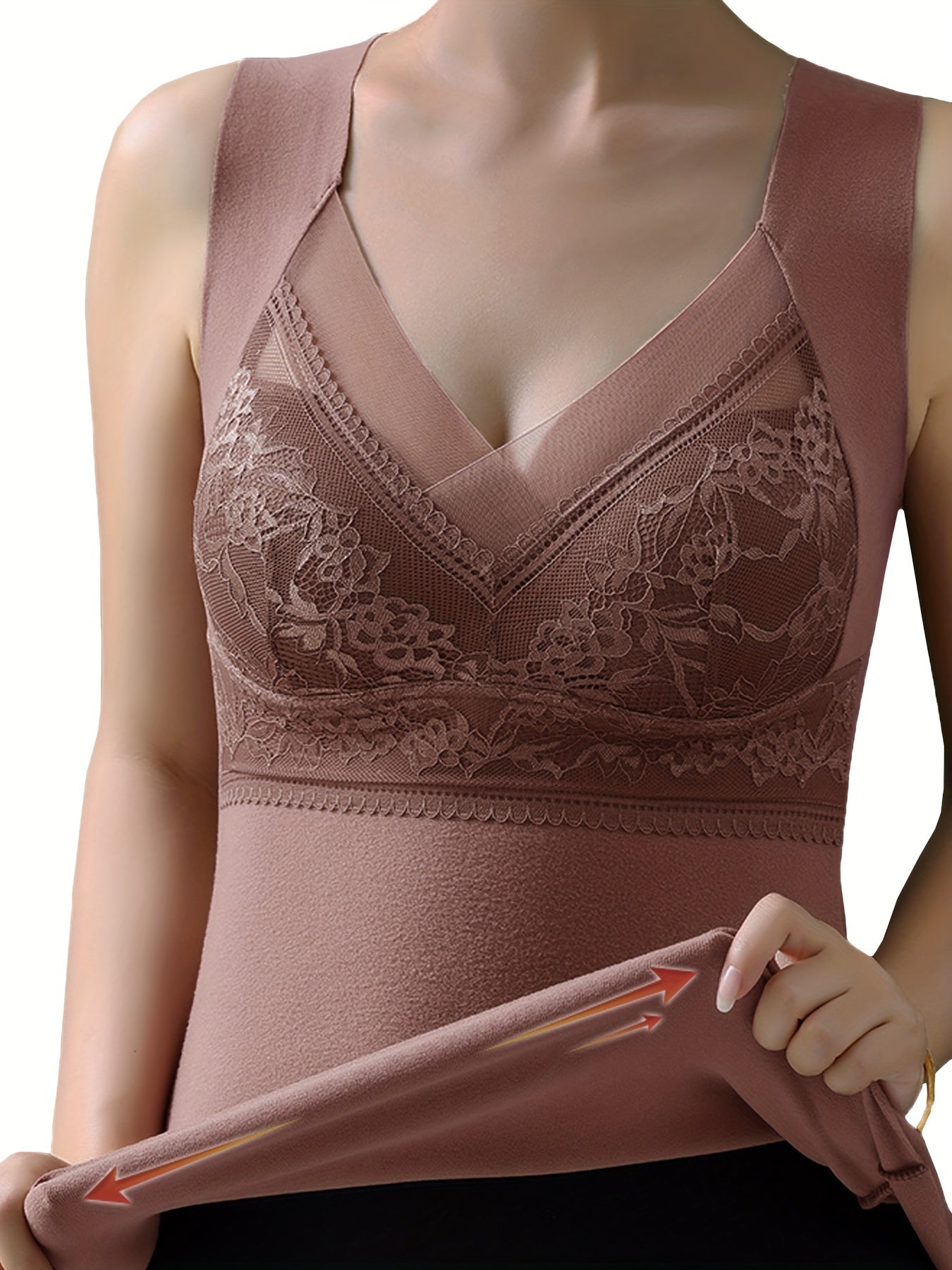 5-Pack EssElegance ayollar uchun pluss o'lchamdagi termal yuqorilar, ichki yostiqlar bilan, ikki tomonlama to'quv, bir xil rang, cho'ziluvchan nylon, dumaloq bo'yin, kuz/qish uchun.