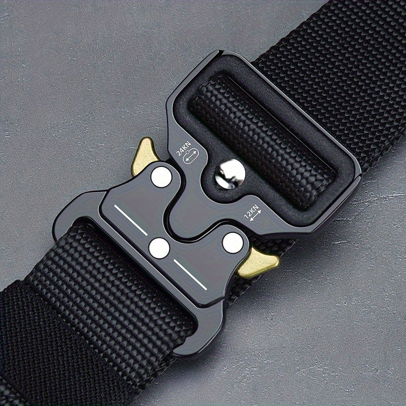 Men's Black Tactical Multi-Function Belt for Hunting and Outdoors 2 Pack