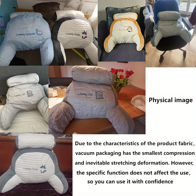 Soft Headboard Cushion with Lumbar Support Large Backrest Pillow for Bed Sofa Reading