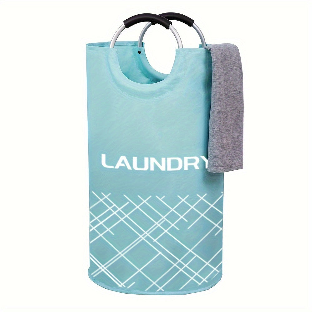 Large Capacity Laundry Basket Waterproof Fabric Foam Handles Collapsible Tall Clothes Organizer