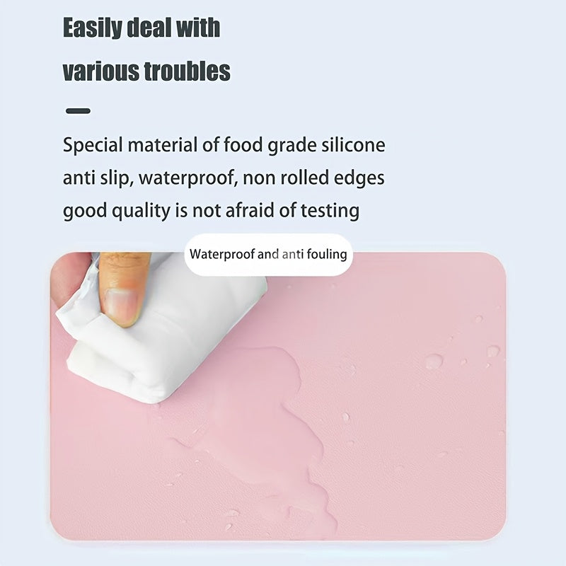 Faux Leather Mouse Pad Waterproof Scratch-Resistant 18x20cm for Office Gaming