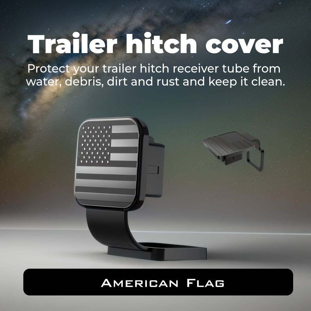 Cubierta de enganche de remolque bandera americana de metal protector de tubo receptor 5.08cm