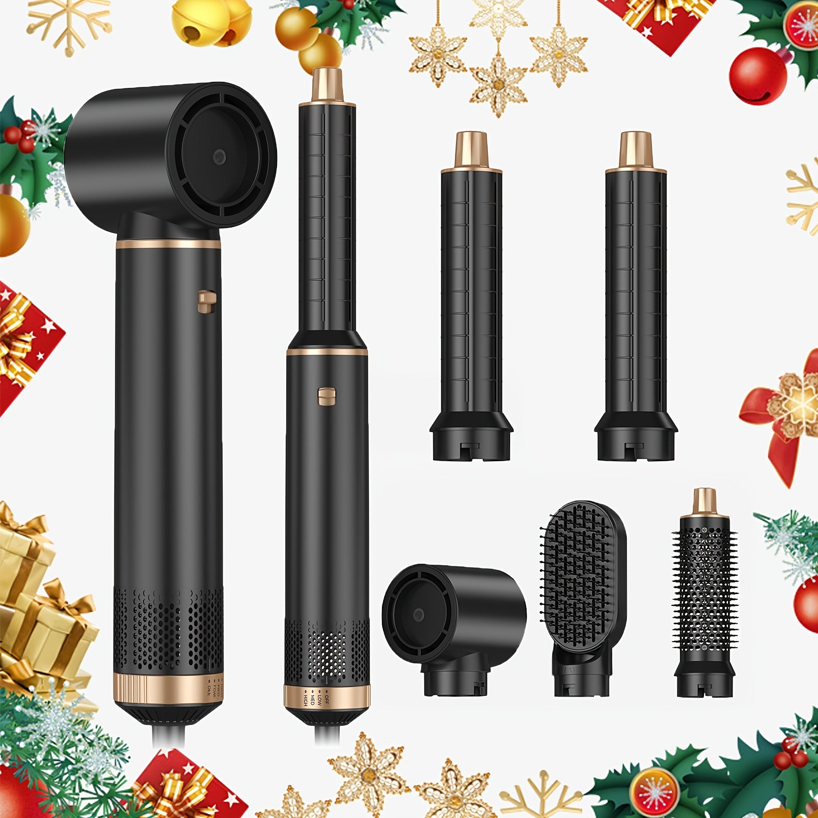 5in1 issiq havo choʻp soch quritgich stilisti 110000 RPM motor bilan, EU plagin