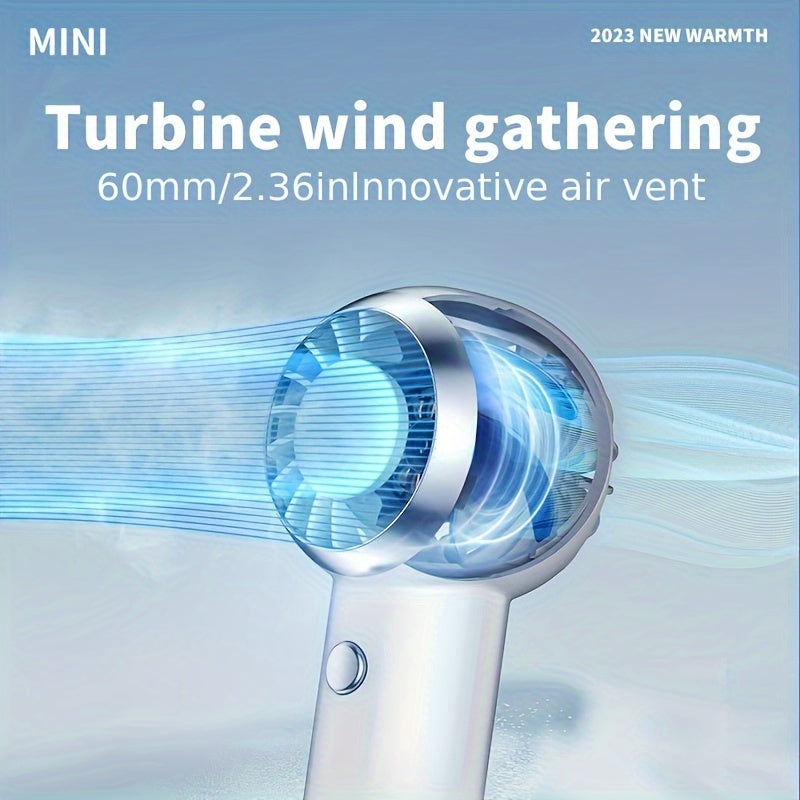 Mini Wearable Fan for Women Portable USB Rechargeable 3-Speed Adjustable