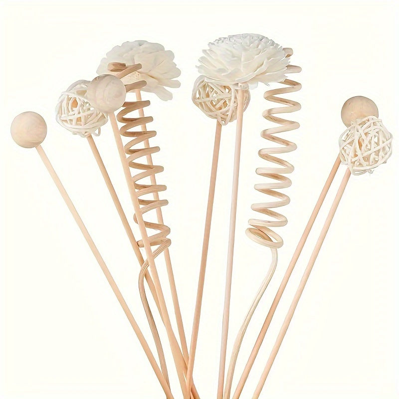 Aromatherapy Diffuser Set with Reed Sticks Rattan Balls and Branches for Home Decor