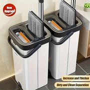 2-in-1 Wet and Dry Flat Mop for Kitchen Bathroom Living Room Durable PP