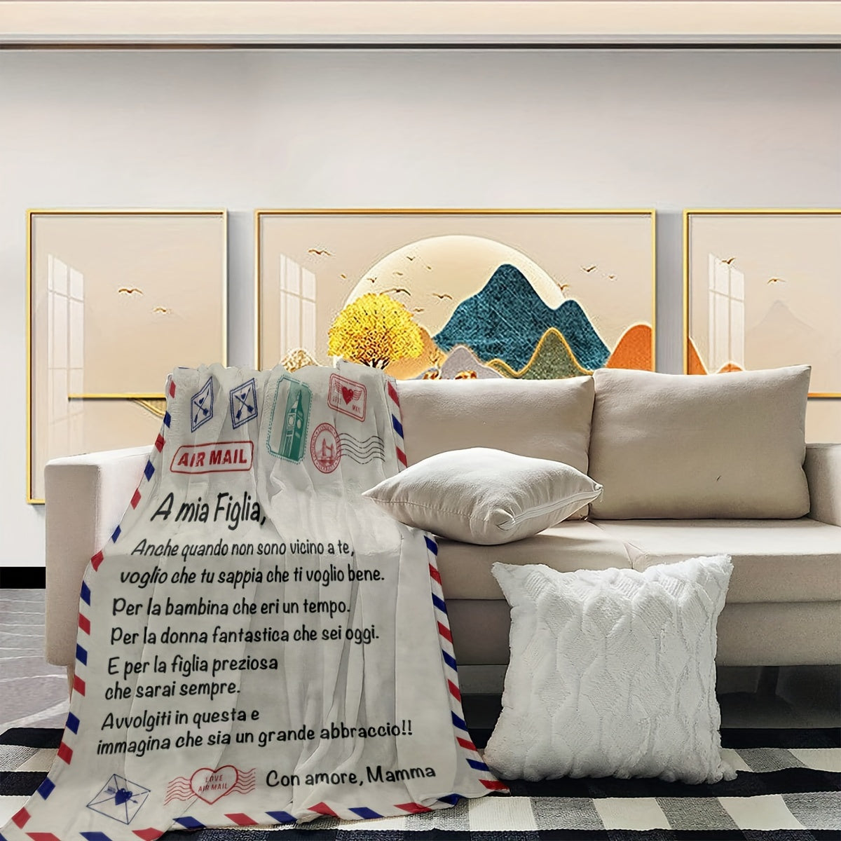 Digital Print Blanket for Daughter Soft Lightweight Lounge Throw