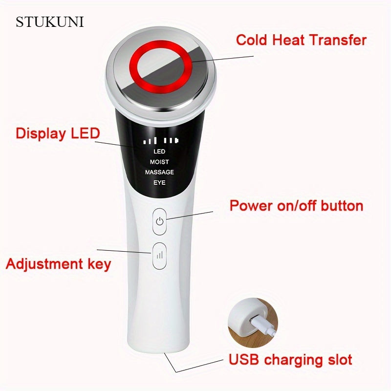 Ayollar uchun yuzga mo'ljallangan Light Beige parvarish vositalari, zaryadlanadigan yuz vibratori massajeri va uyda foydalanish uchun bo'yin massaj vositalari, 14-fevral kuni sovg'a uchun mukammal.