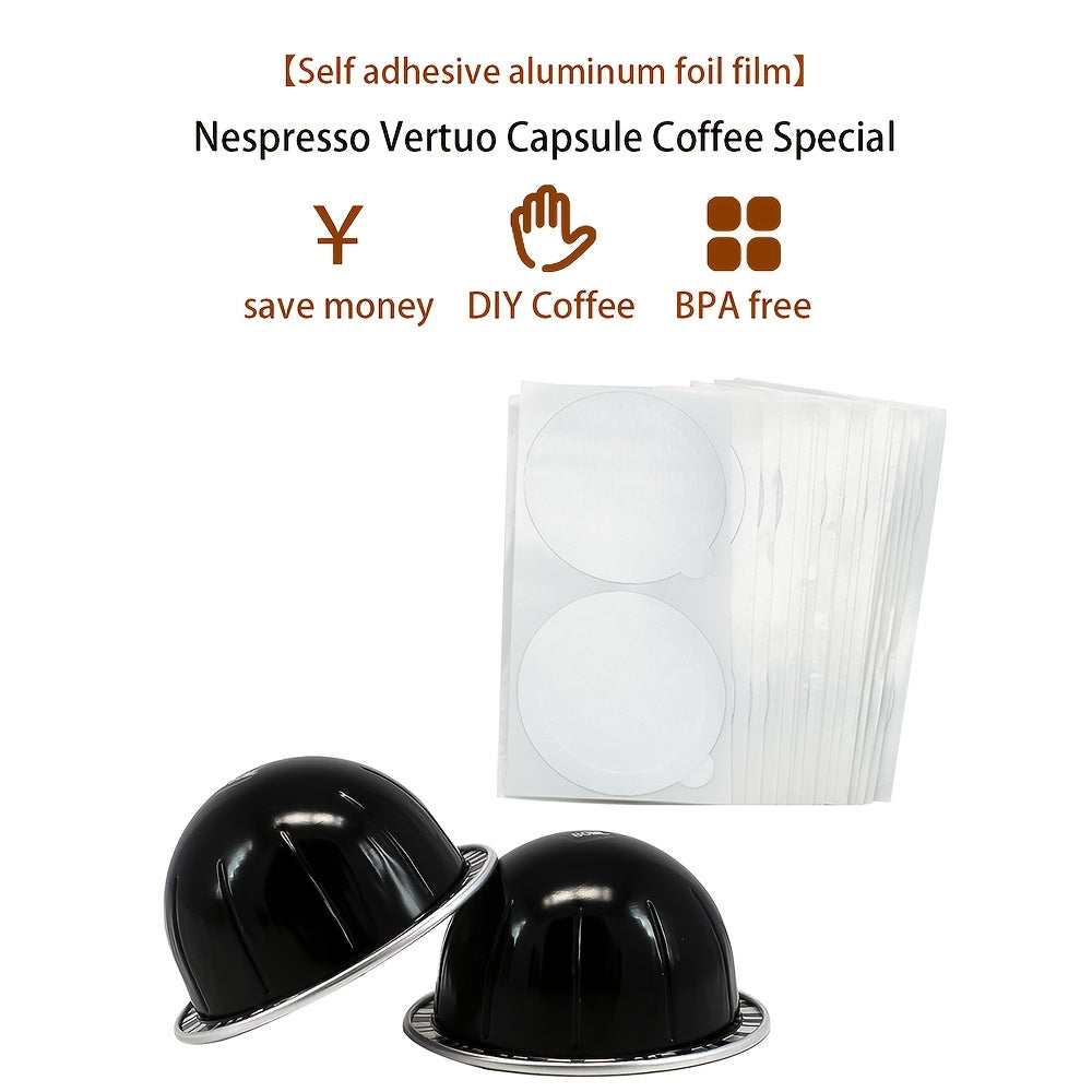 Refillable Aluminum Coffee Pods Black for Nespresso Vertuo Set of 1
