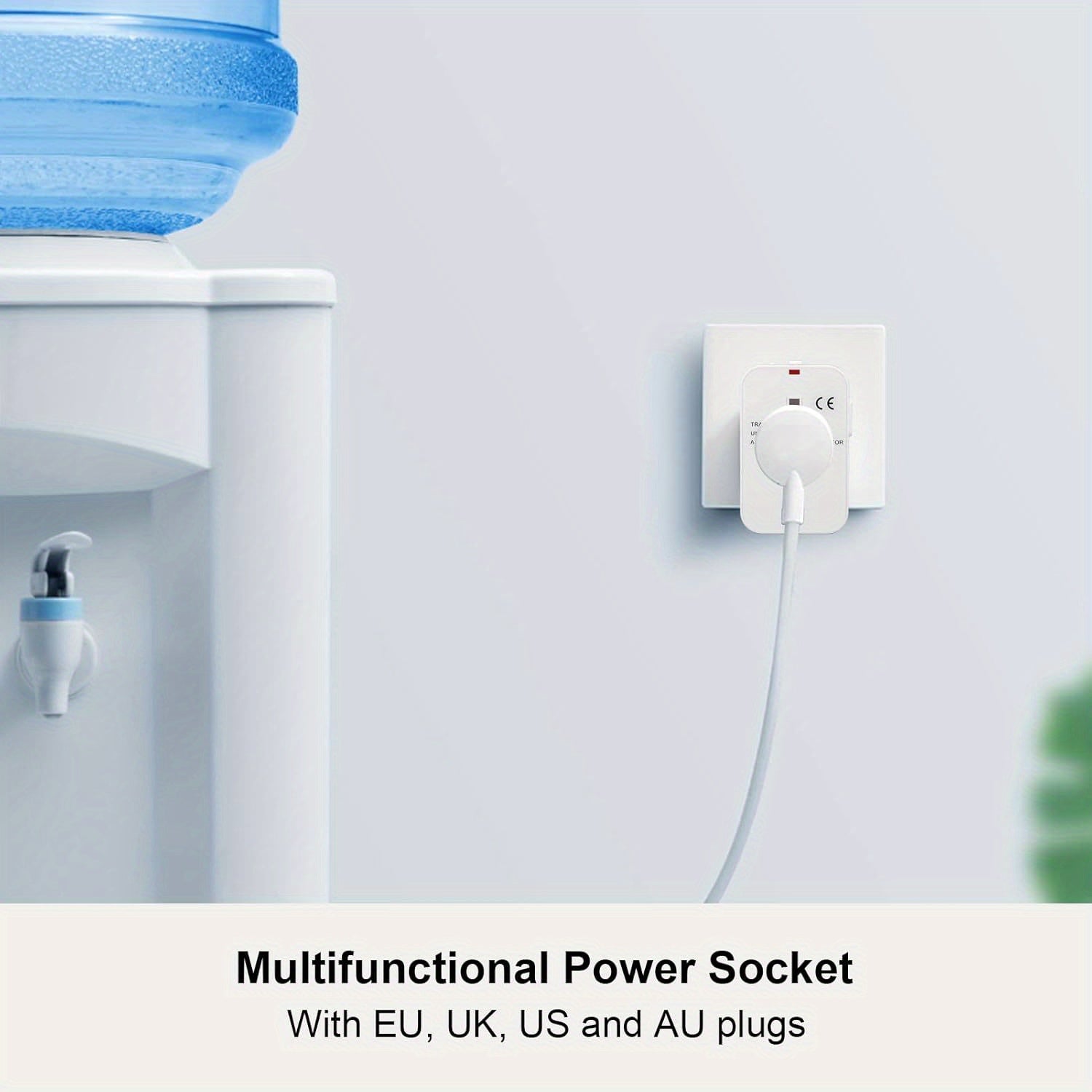 Adaptador de viaje con puertos USB duales para teléfonos y portátiles, compacto, 3 opciones de color, compatible con EE. UU., UE, Reino Unido y AU