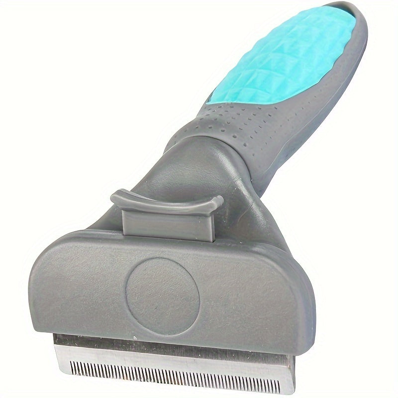 2-in-1 Stainless Steel Pet Grooming Brush for Dogs and Cats Self-Cleaning Dual-Function