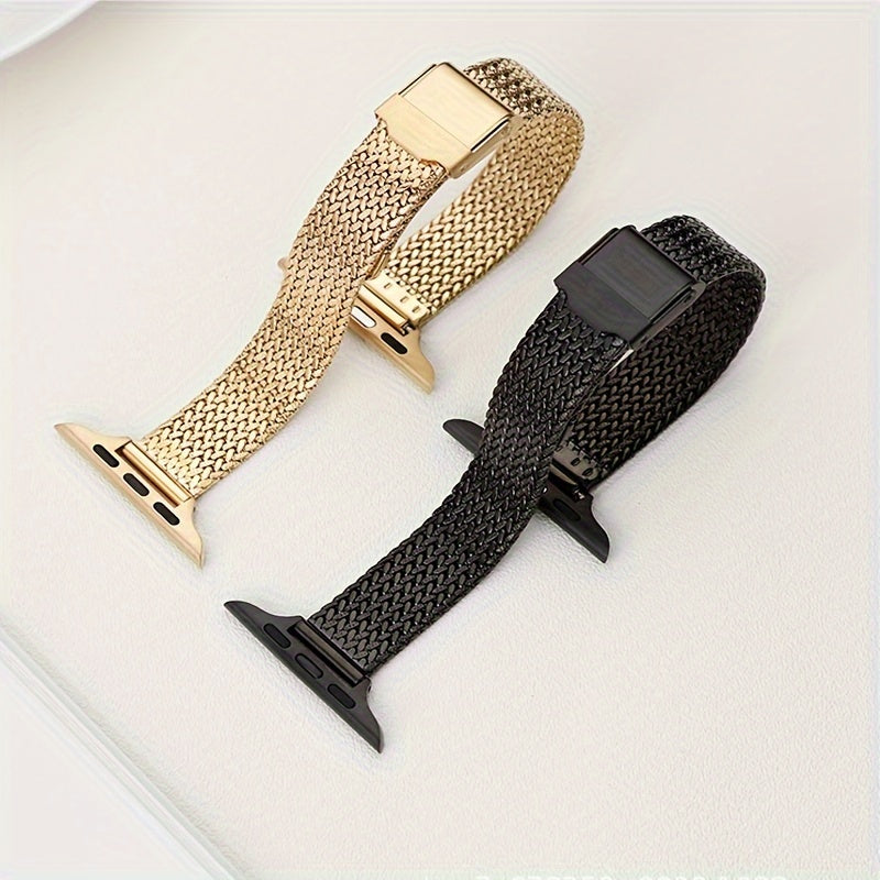 Women's Stainless Steel Mesh Watch Strap for iWatch 8/7/6/5/4/3/2/SE 38mm 40mm 42mm 49mm