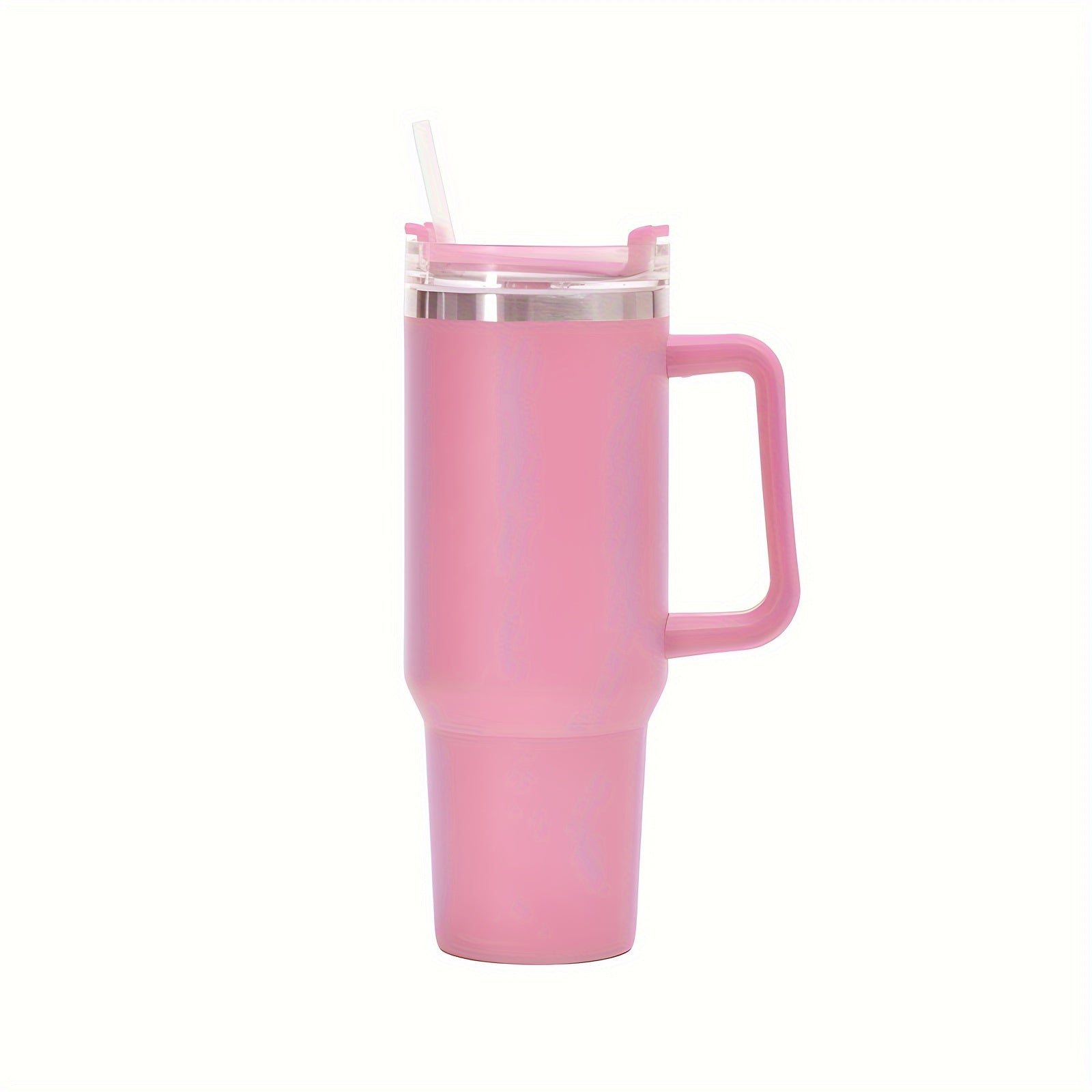 40oz Stainless Steel Travel Mug with Straw Double Wall Insulation and Handle