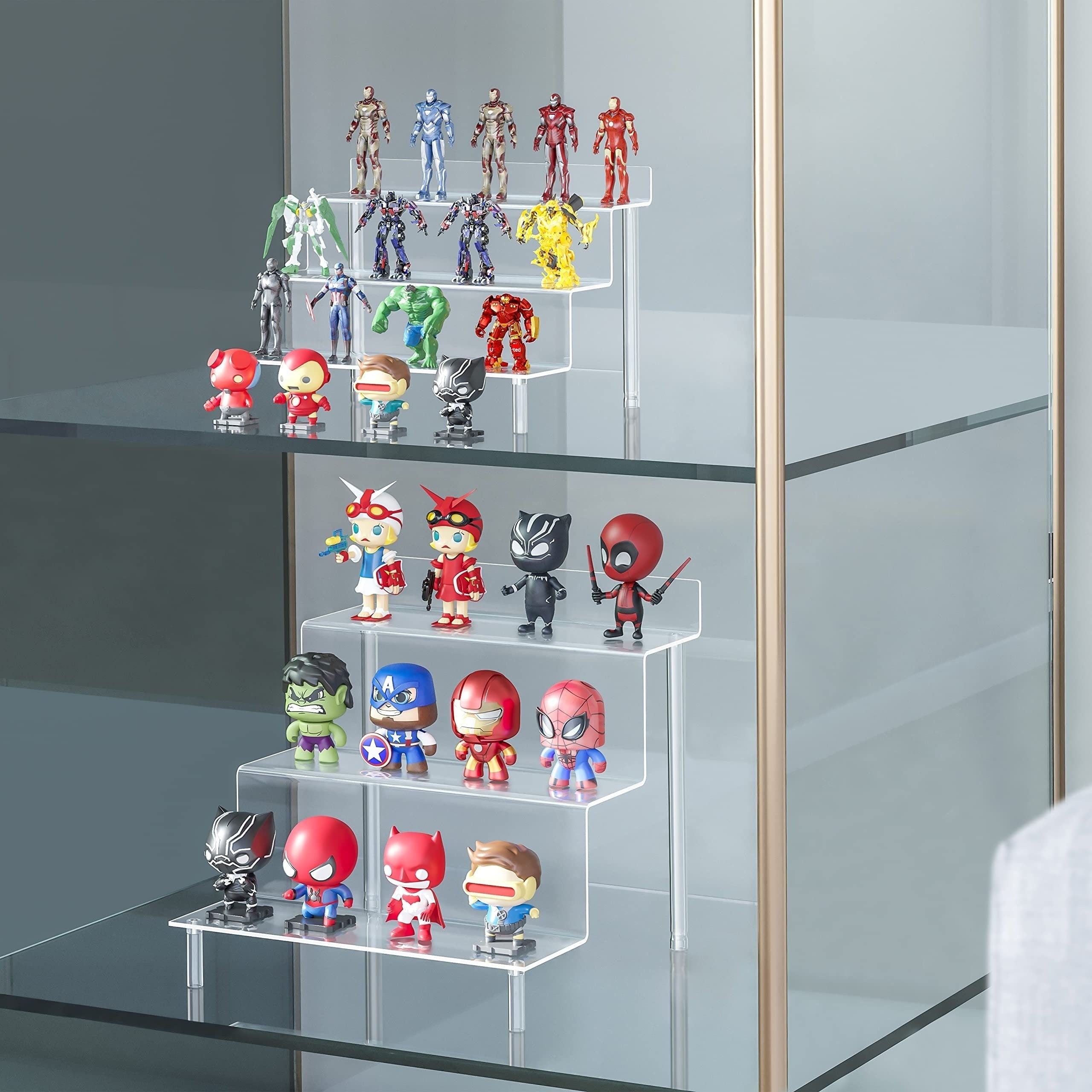 Acrylic Transparent 4-Tier Storage Rack for Perfumes Toys and Kitchen Accessories