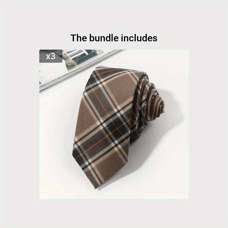 Men's Striped Polyester Tie for Business and Casual Wear