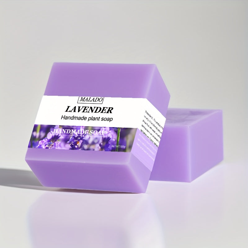 100g Lavanda Efir Moyi Sabuni kattalar uchun, soya qo'shilmasdan qo'l bilan tayyorlangan, lavanda bilan hidlangan, barcha teri turlari uchun mos.