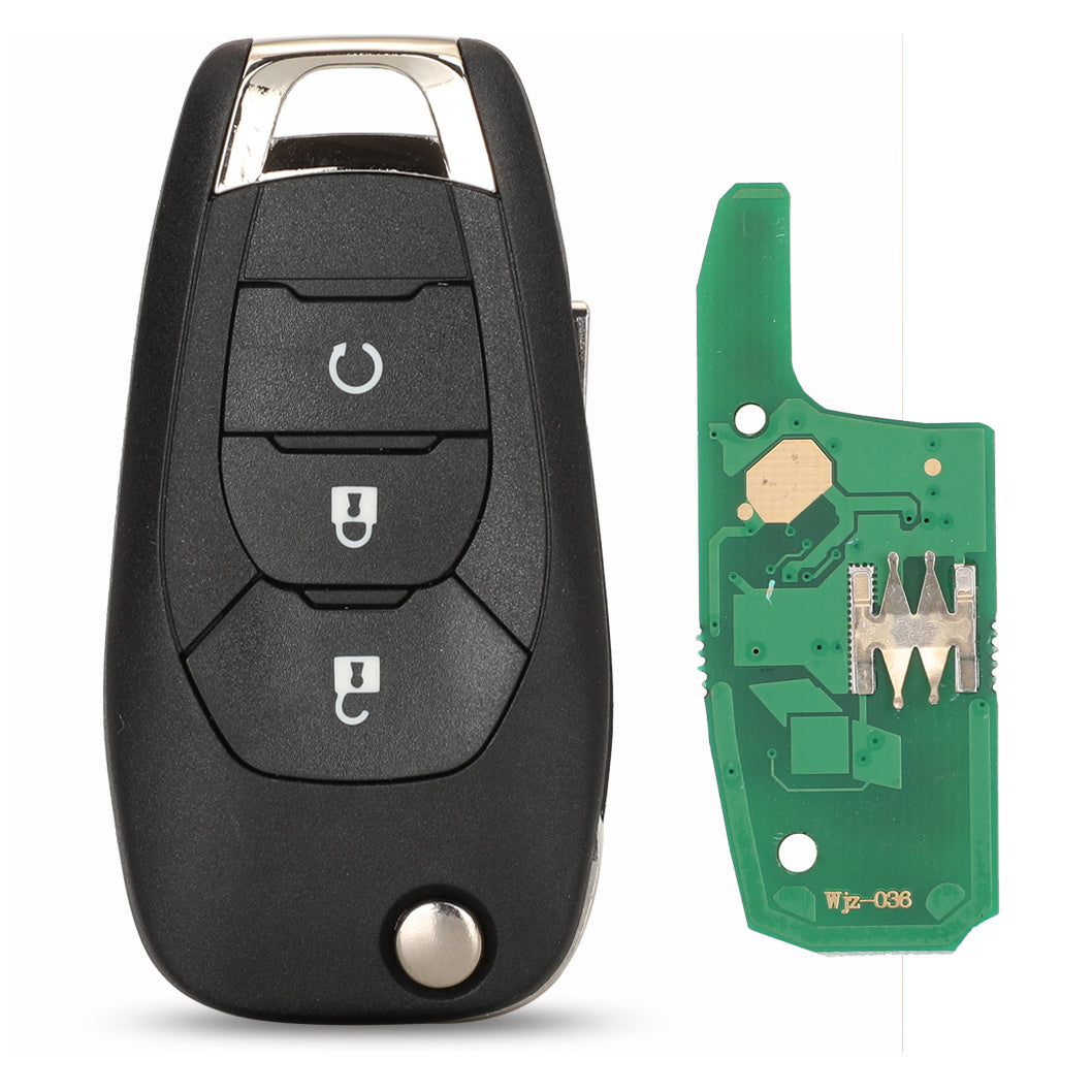 Car Remote Fob Black Ergonomic Design for Keyless Entry, Alarm, Start