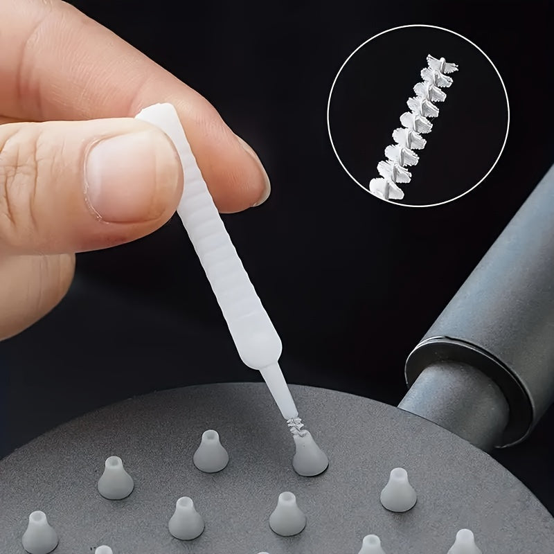 10 Pcs White Shower Head Cleaning Brushes Multi-Functional Nozzle Gap Tools