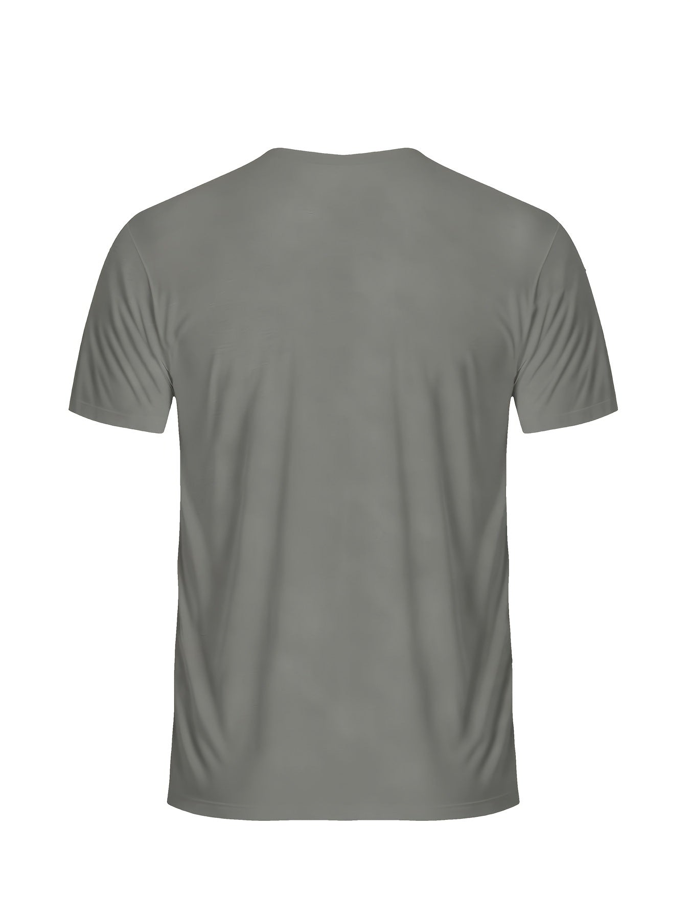 Camiseta de manga corta de malla transpirable para hombre de talla grande con estampado 3D, cuello redondo casual, verde oscuro