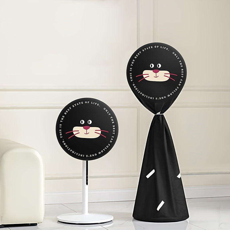 Round Electric Fan Cover Waterproof Dustproof Protector for Floor Fans