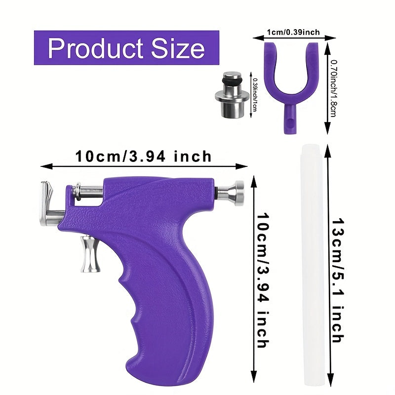 Professional Ear Piercing Kit with Piercing Gun and Studs for Salons and Home Use