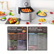 Air Fryer Accessories Magnetic Cheat Sheet Set Cooking Guide Kitchen Gadgets Reference