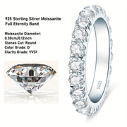 Sterling Silver Engagement Ring with Moissanite Stones and 18K Gold Plating