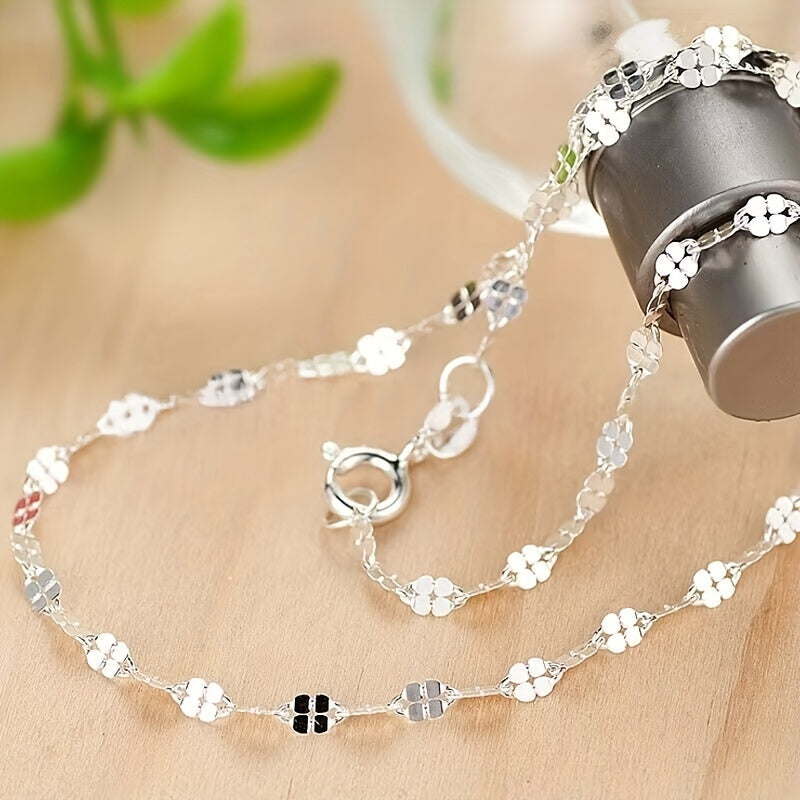 Sterling Silver Collarbone Necklace for Women Sensitive Skin Elegant Gift
