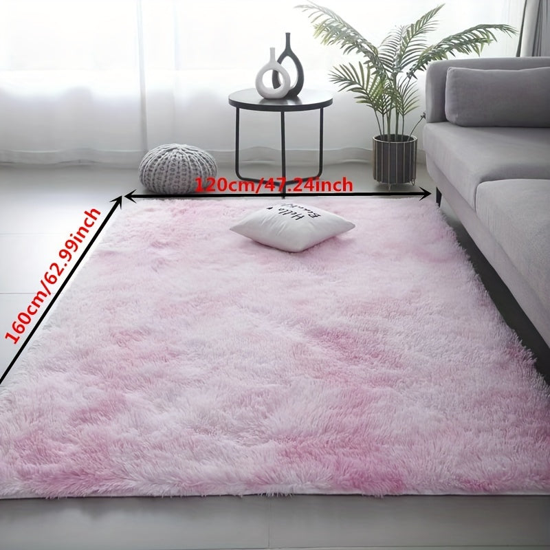 Soft Skin-Friendly Tie-Dye Shag Area Rug 119x160cm for Living Room Bedroom