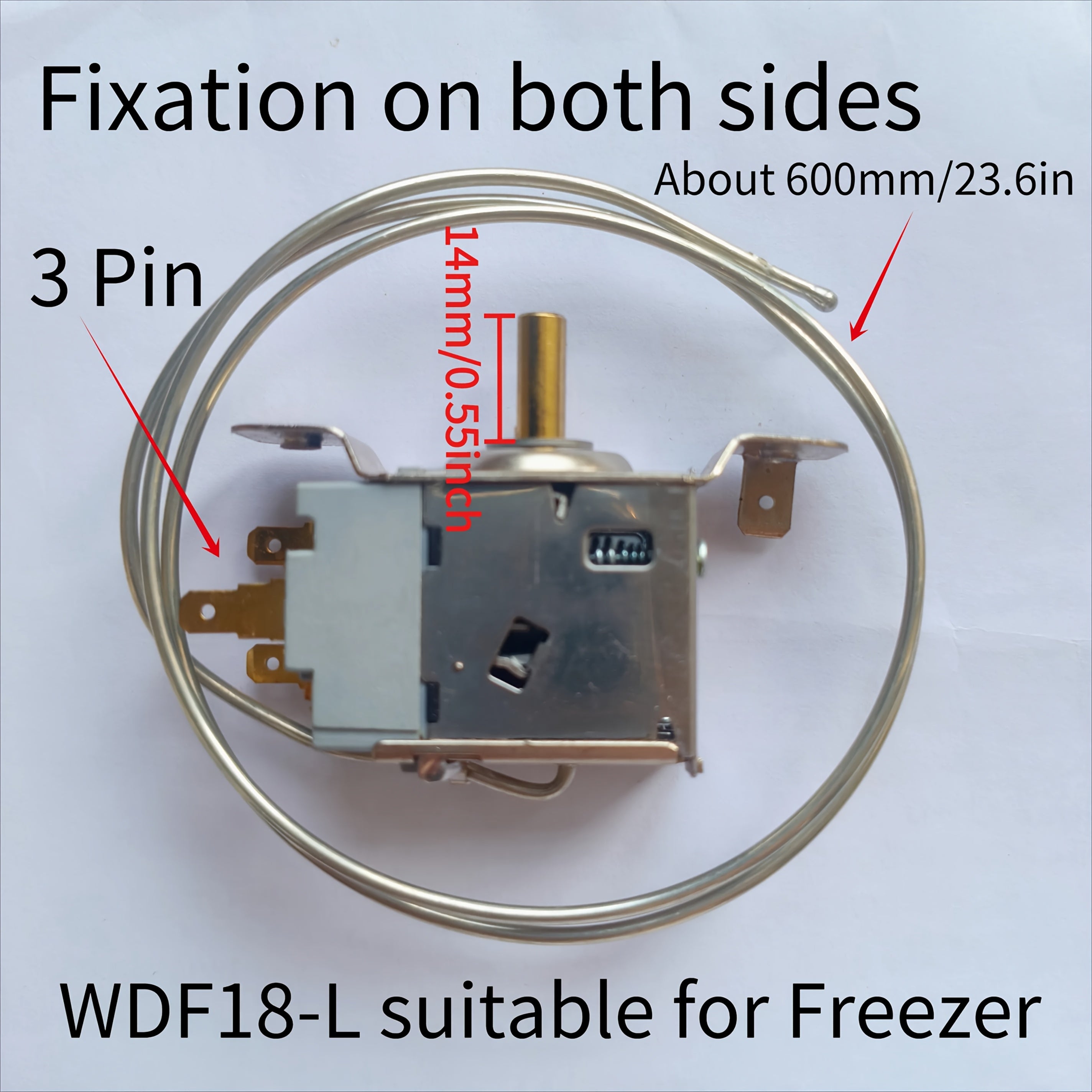 Termostato de refrigerador de metal WDF20-L para enfriamiento eficiente, instalación fácil