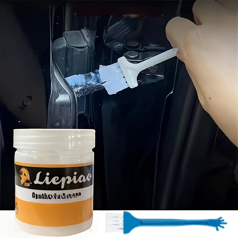 100g Multi-Purpose Car Lubricant White Grease for Door Track Maintenance with Brush Set