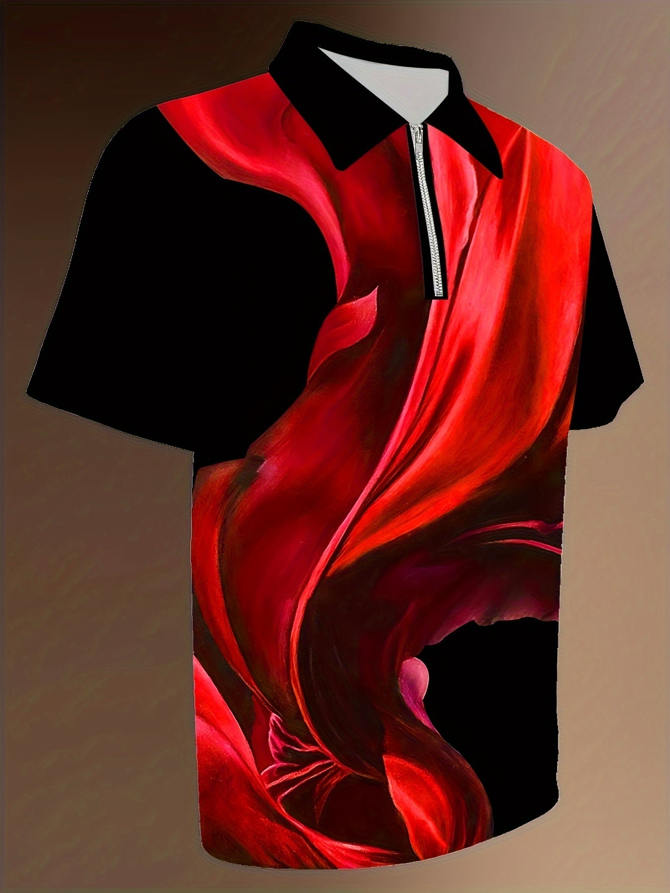 Men's Sky Blue Casual Polo Shirt 3D Print Polyester Spandex Regular Fit