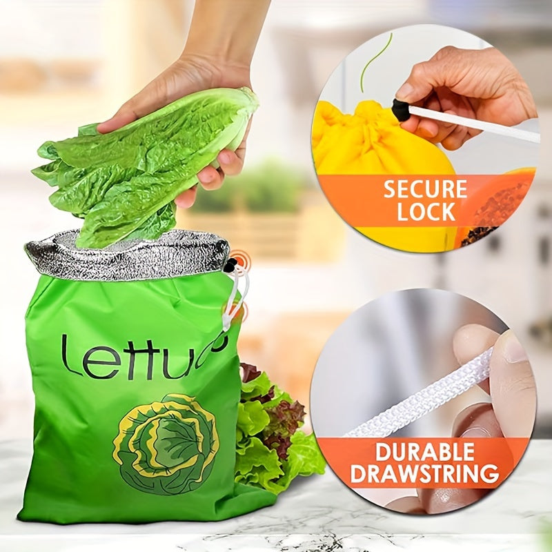 Yellow Banana Storage Bags and Green Vegetable Preservation Bags 1-2pcs Set