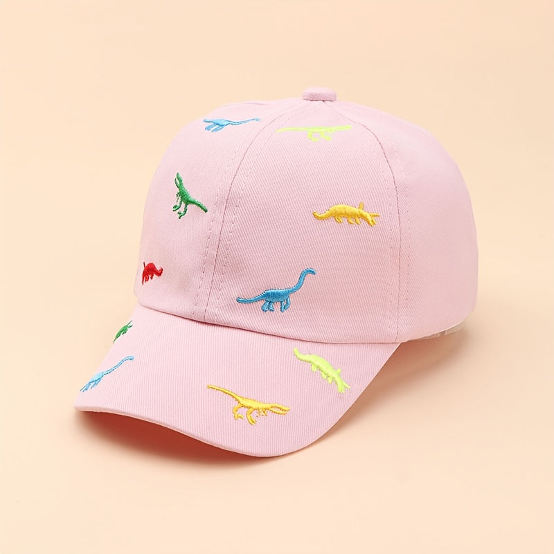 Kids Dinosaur Embroidered Baseball Cap Sun Protection for Boys 3-14