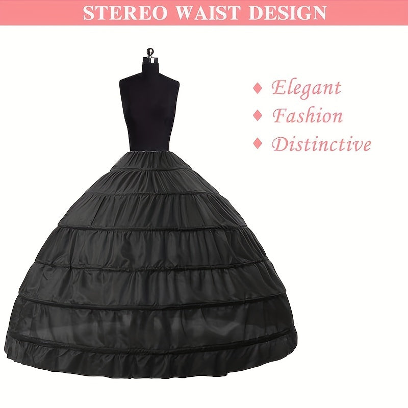 Women's Black Tulle Petticoat for Weddings and Special Occasions Polyester Easy to Wash