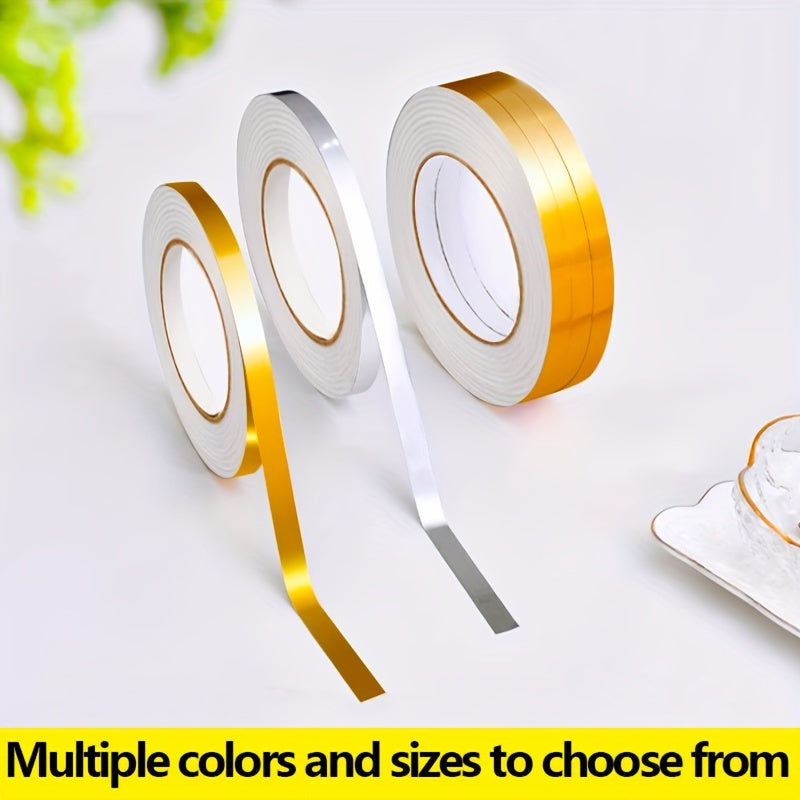 Self-Adhesive Wall and Floor Edging Tape Black Gold Silver Waterproof PVC Decor