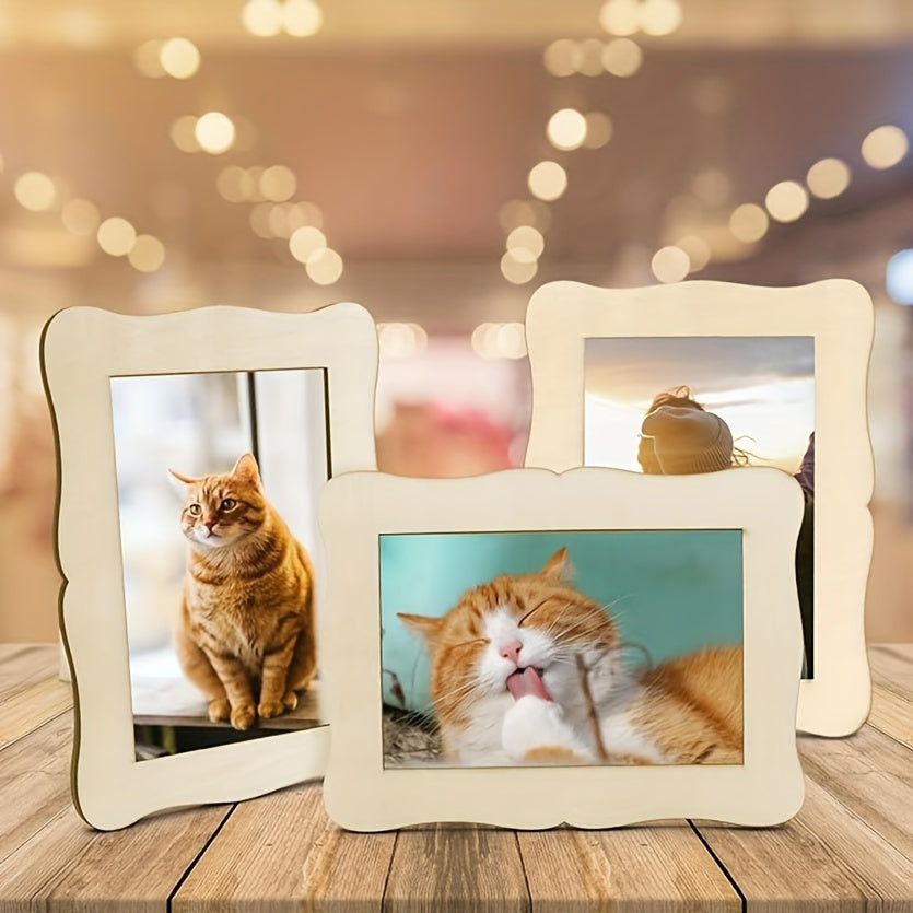 10 6-дюймовых деревянных волнистых фоторамок для поделок своими руками и домашнего декора