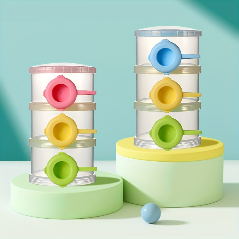 Baby Food Storage Container Milk Powder Dispenser 3 Layers BPA Free 360ml