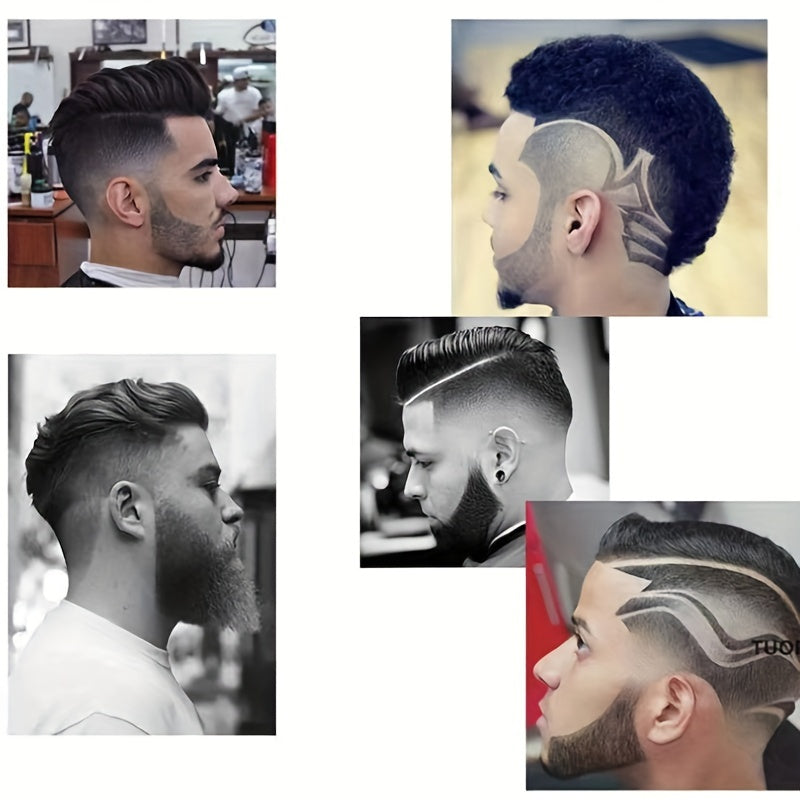 Peine y plantilla para dar forma a la barba de hombre para el cuidado y peinado diario