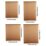 Blackout Door Curtain in Black Pleated Non-Woven Sunshade for Kitchen Bathroom Living Room Privacy Light Control