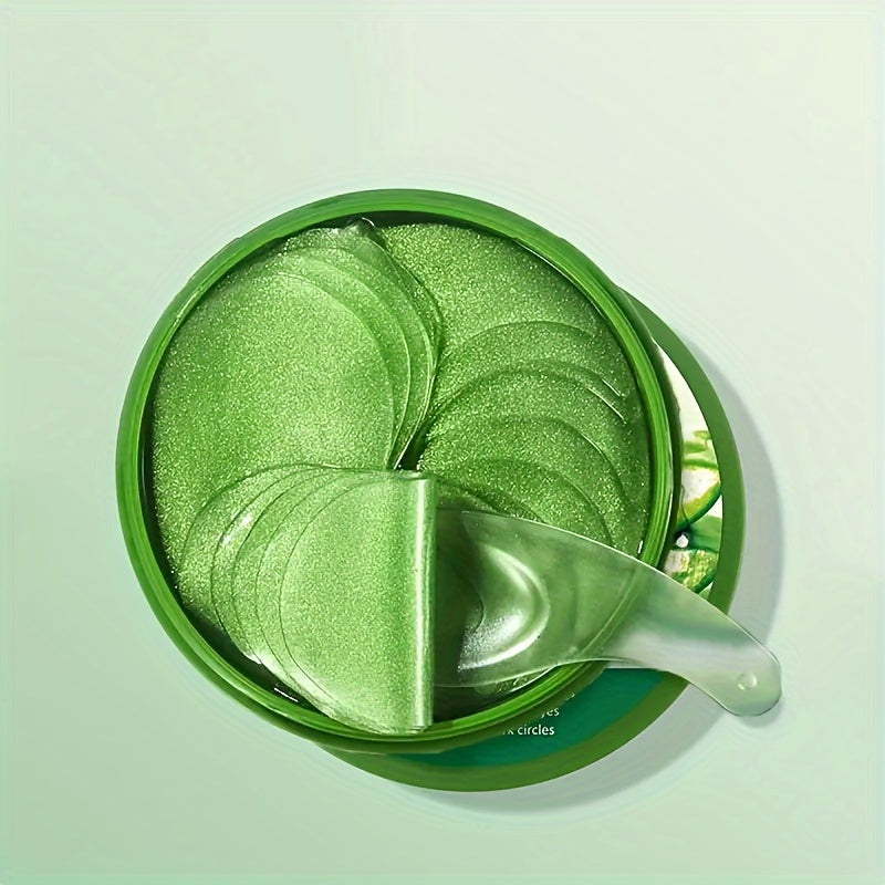 Unisex Unscented Aloe Vera Collagen Eye Mask Set for Moisturizing and Firming 2 Pack