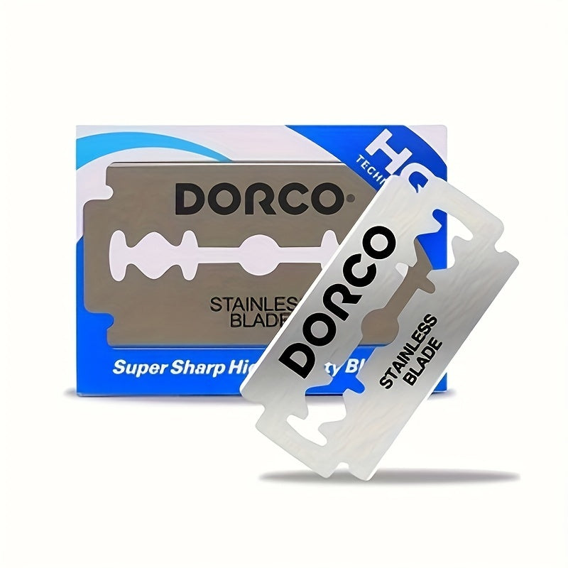 100 Pcs Stainless Steel Double-Sided Blades for Beard Trimming