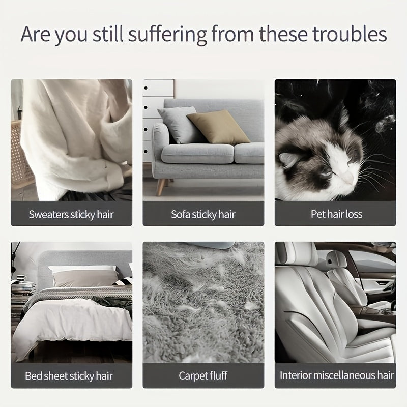 Qayta ishlatiladigan ikki tomonlama lint choʻpcha, uy hayvonlari sochlarini statikadan tozalash uchun kiyimlar va mebellarda