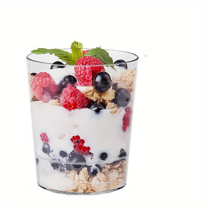 Одноразовые прозрачные десертные стаканы, набор 50 шт., для мусса, пудинга, торта, мороженого