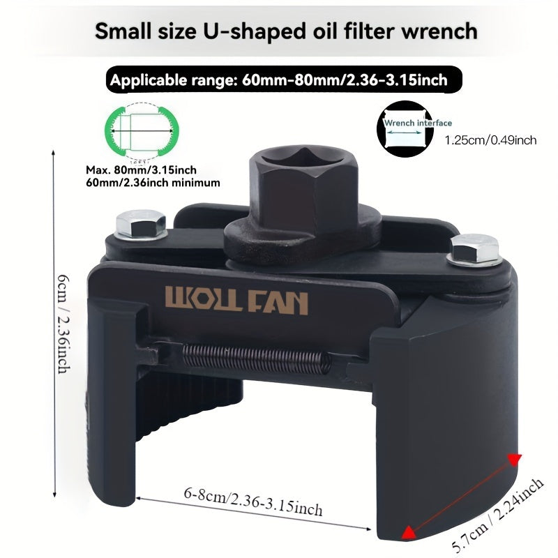 Sozlanadigan moy filtri kaliti qora metall ko'p funktsiyali teskari mexanizm