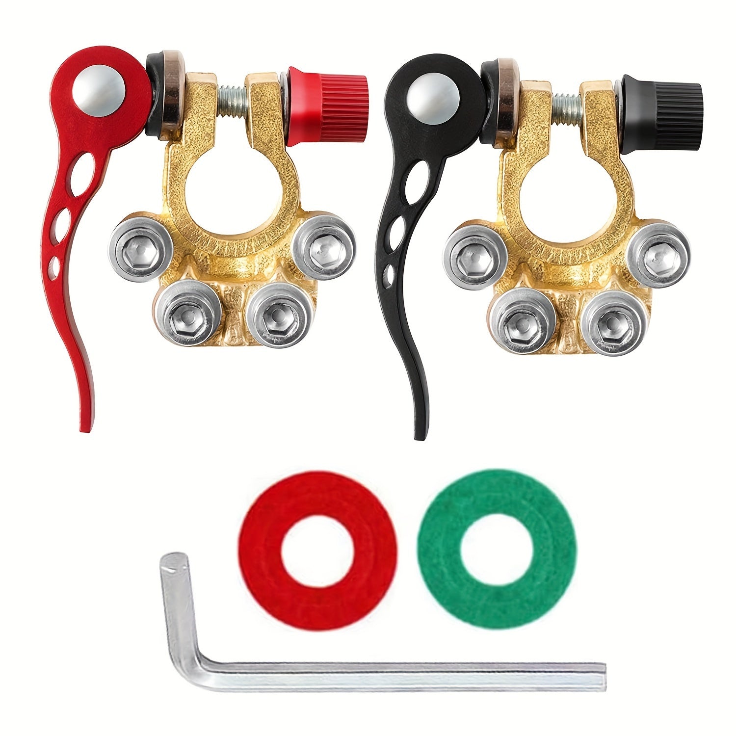 Pair Quick Release Battery Terminal Connectors Aluminum Alloy Car Battery Terminals